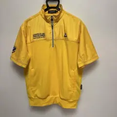 イエロー ハーフジップポロシャツ兼半袖ベスト