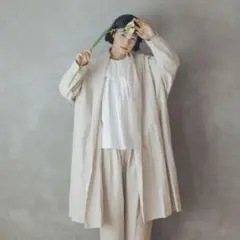 くらすこと【24SS】 kurasukoto リネンコットンのローブコート