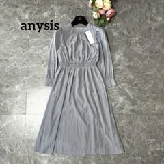 【any sis】 新品タグ付き シフォン ロングワンピース ウエストゴム