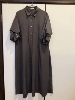 OLIVE des OLIVE ダークグレー シャツワンピース