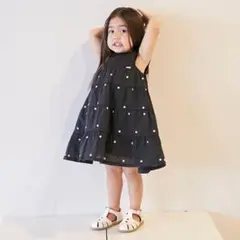 プティマイン ハート刺しゅうワンピース