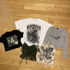 お値下げ♡美品SHEINスカルシャツ5枚セット