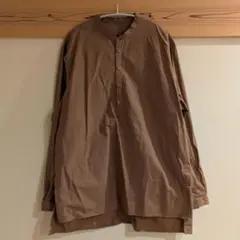 ATON バンドカラーシャツ ブラウン サイズ4のサムネイル