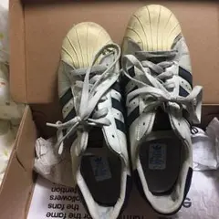 アディダス スニーカー スーパースター 80 ネイビー 26.5