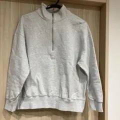 FORK & SPOON グレー ハーフジップ トレーナー