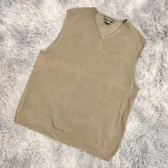 未使用級『Eddie Bauer』エディーバウアー　ベスト　セーター　綿100%