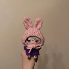 にじぱぺっと　うさ耳　かぶり物　ボンネット　ぬい服