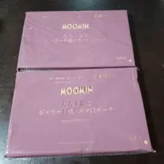 ムーミン ジャカード織りガマ口ポーチ　２個セット