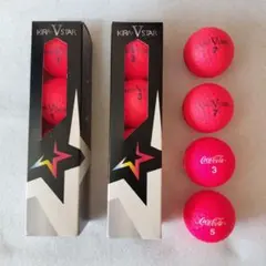 KIRA VSTAR ゴルフボール レッド10球　コカコーラゴルフボール2球のサムネイル