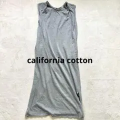 【california cotton】M ノースリーブワンピース グレー