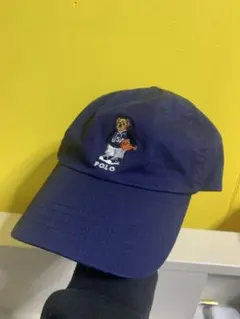 美品 Ralph Lauren ラルフローレン ポロベア ネイビー キャップ