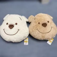 新品未使用タグ付きDAISO Disney プーさん ボアクッション 2種セットのサムネイル