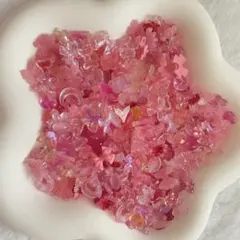 【50個】マジェンタ素材mix ネイルパーツ　まとめ売り　デコパーツ　量産型