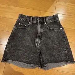 WEGO ブラックデニムショートパンツ XS