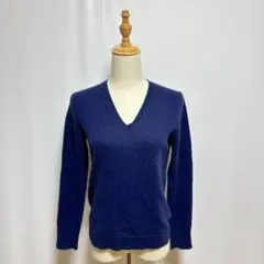 ★UNIQLO 유니클로 캐시미어 100% V 넥 니트 M 네이비