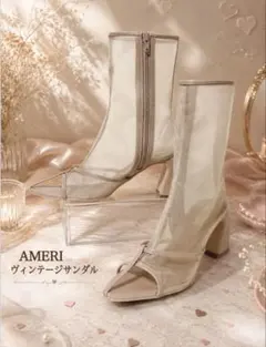 【美品】AMERI ヴィンテージサンダル　ライクブーツ　 ベージュ　Mサイズのサムネイル