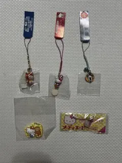 当地キティ　ストラップ　キーホルダー　5点セット