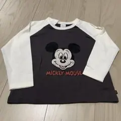 フタフタfutafutaディズニー　ミッキーベビーロンT ミッキーベビーTシャツ