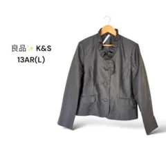 良品✨【13AR】K&S 上品 フォーマル ジャケット 入学式 フリルカラー