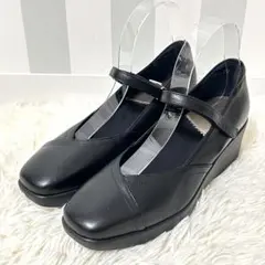 未使用　ビューフォート　厚底スクエアトウストラップシューズ　パンプス　24.5のサムネイル