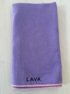 LAVA ワッフル生地 パープルタオル