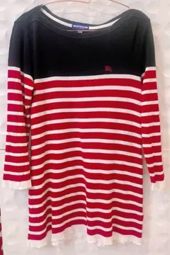 Burberry Blue Label ストライプ長袖Tシャツ 38