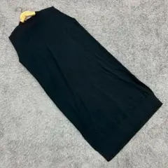 ✨RagOut✨ラグアウト♡ノースリーブニットロングワンピース♡ブラック(L)