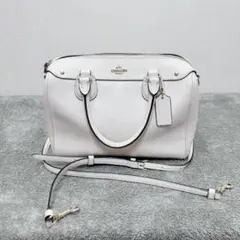 COACH コーチ ミニボストンバッグ ショルダーバッグ ホワイト