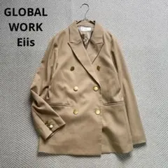 美品 GLOBAL WORK Eiis ダブルロングジャケット 金ボタン Sのサムネイル