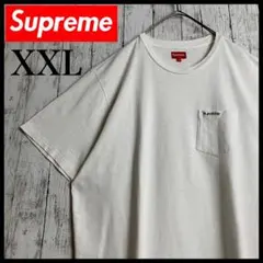 【即完売・希少XXLサイズ】シュプリーム☆ポケット刺繍ロゴ入りTシャツ/1949