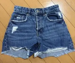 H&M デニムショートパンツ ダメージ加工 EUR34のサムネイル