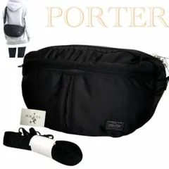 新タグ•未使用級✨ポーター タンカー ショルダーバッグ　ハーフムーン　ブラック