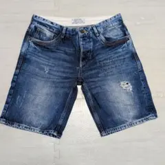 ZARA デニム ハーフパンツ ショート ダメージのサムネイル