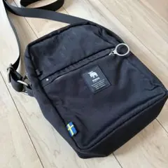 【美品】moz モズ ショルダーバッグ ブラック 北欧 ストライプ柄のサムネイル