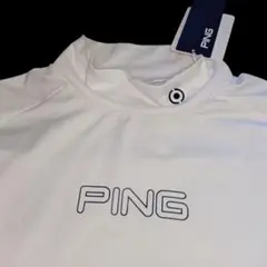 新品　Lサイズ　PING　長袖　 ハイネックシャツ　白