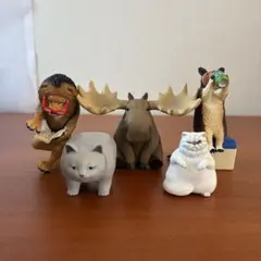 【朝隈俊男】動物フィギュア含む 5個セット ガチャガチャ