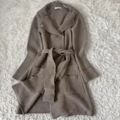 SEE BY CHLOE✨洗える　カシゴラニットコート　ショールカラー　ベルト
