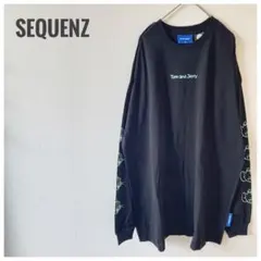 【良品】シークエンズ トムとジェリー長袖Tシャツ ブラック XL 大きいサイズ