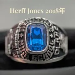 【最終価格】ハーフジョーンズ 社 カレッジリング 2018年 6.5号 ブルーのサムネイル