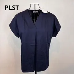 ★PLST★M★紺シルケットテンジクVネックカットソー★新品タグ★3990円★のサムネイル