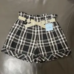 ポンポネット　pom ponette  チェック柄　ショートパンツ　S（140）