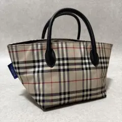 【BURBERRY BLUE LABEL】ミニトートバッグ　ノバチェック 舟型