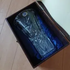 ボヘミア クリスタルガラス 花瓶 専用ボックス付き