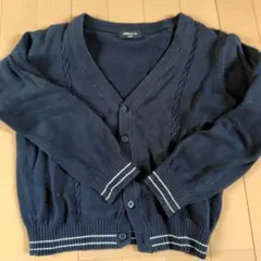 COMME CA ISM ネイビー カーディガン 140A