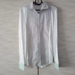 laf. ホワイト・ストライプ 長袖シャツ