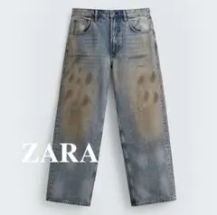 ZARA Z1975 ダメージ加工バギーレースデニムパンツ 32 - メルカリ