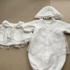 セレモニードレス　女の子　ベビードレス　退院着　3点セット　60センチ　冬　秋