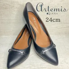 【極美品】アルテミス バイ ダイアナ 24cm パンプス ブラック ヒール6cm