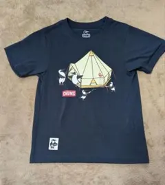 CHUMS チャムス 半袖Tシャツ ネイビー キャンプ柄 130のサムネイル