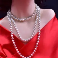 パール　ロングネックレス　8mm 150cm